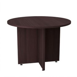 42″ Round Conference Table with X Wood Base – From $200 📦 Florida