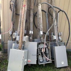 200 Amp Electrical Poles
