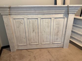 Queen bed frame and 2 nightstands