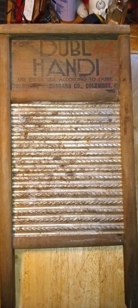 Vintage Antique Double Sided Hand Washboard From Columbus Ohio
