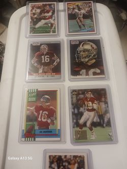 Joe Montana cards 7 in total