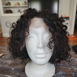 SLICKED-BACK SHORT CUT CURLY GLUELESS 13X4 LACE FRONT WIG 100% HUMAN HAIR