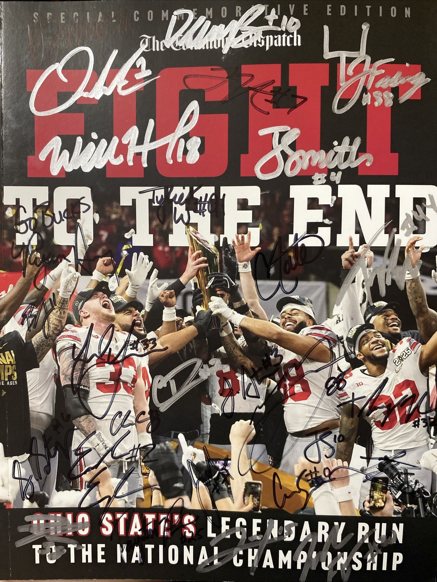 Ohio State National Championship Signed Magazine Jermiah Smith Will Howard Ryan Day Cody Simon