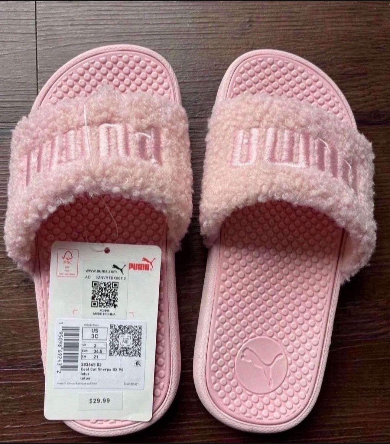 New Puma Girls Sandals, Size 3