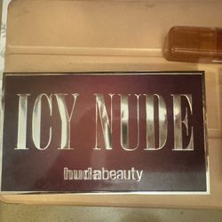 Icy Nude Huda Beauty Palette With Blush And Lipstick 