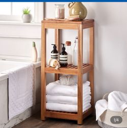 Mesa 3 Tier Acacia Storage Shelf