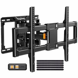 MountFTV Full Motion TV Wall Mount Bracket with Tool-Free Tilt for 42-90 Inch TVs, 6 Articulating Arms Heavy Duty TV Wall Mount, Holds up to 132 lbs,