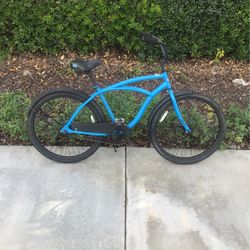 26” Huffy Cranbrook Men’s Blue And Black Beach Cruiser 