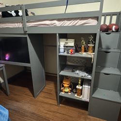  Bunker Bed With Desk And Storage