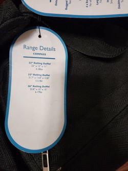 36" Rolling Duffel bag $25