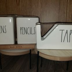 Farmhouse Rae Dunn Office Supplies TAPE PENS PENCILS
