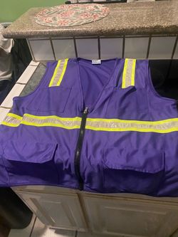 Purple High Visibility Safety Vest