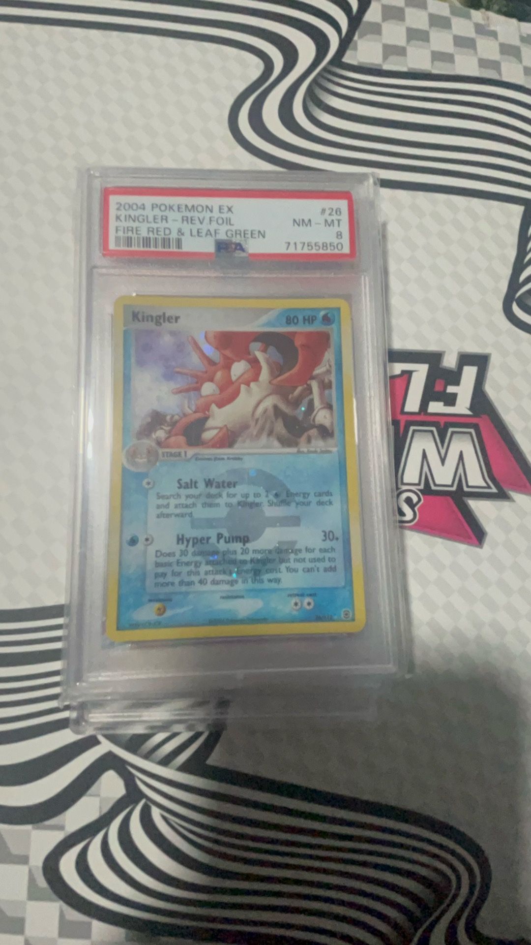 Kingler PSA9 Fire, Red, And Green Leaf Reverse Holo