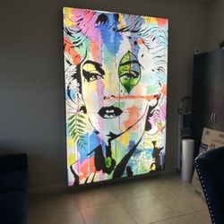 Lighted wall art 90x60