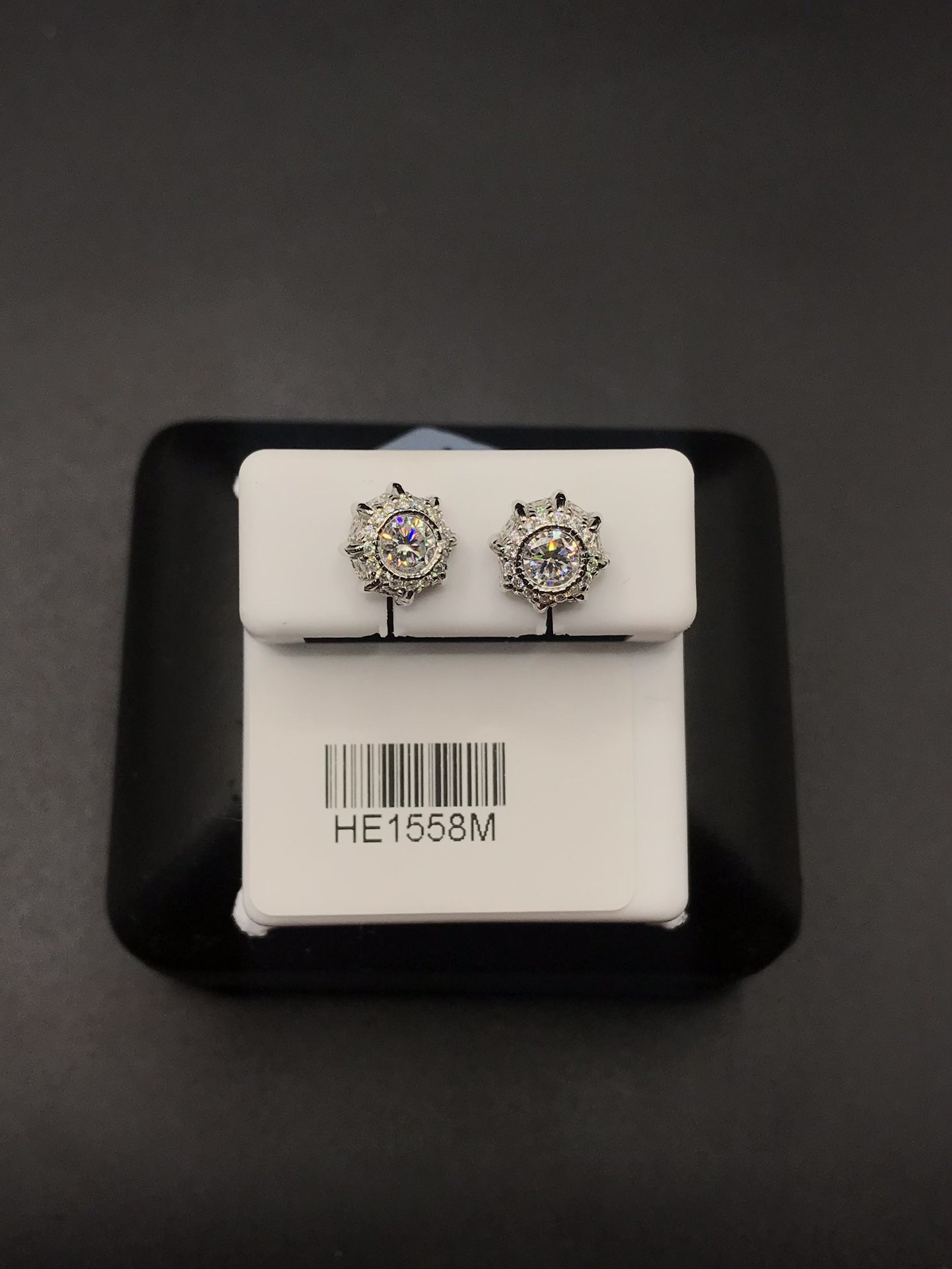 925 Sterling Silver 1.16CT Moissanite Screw Back Earrings