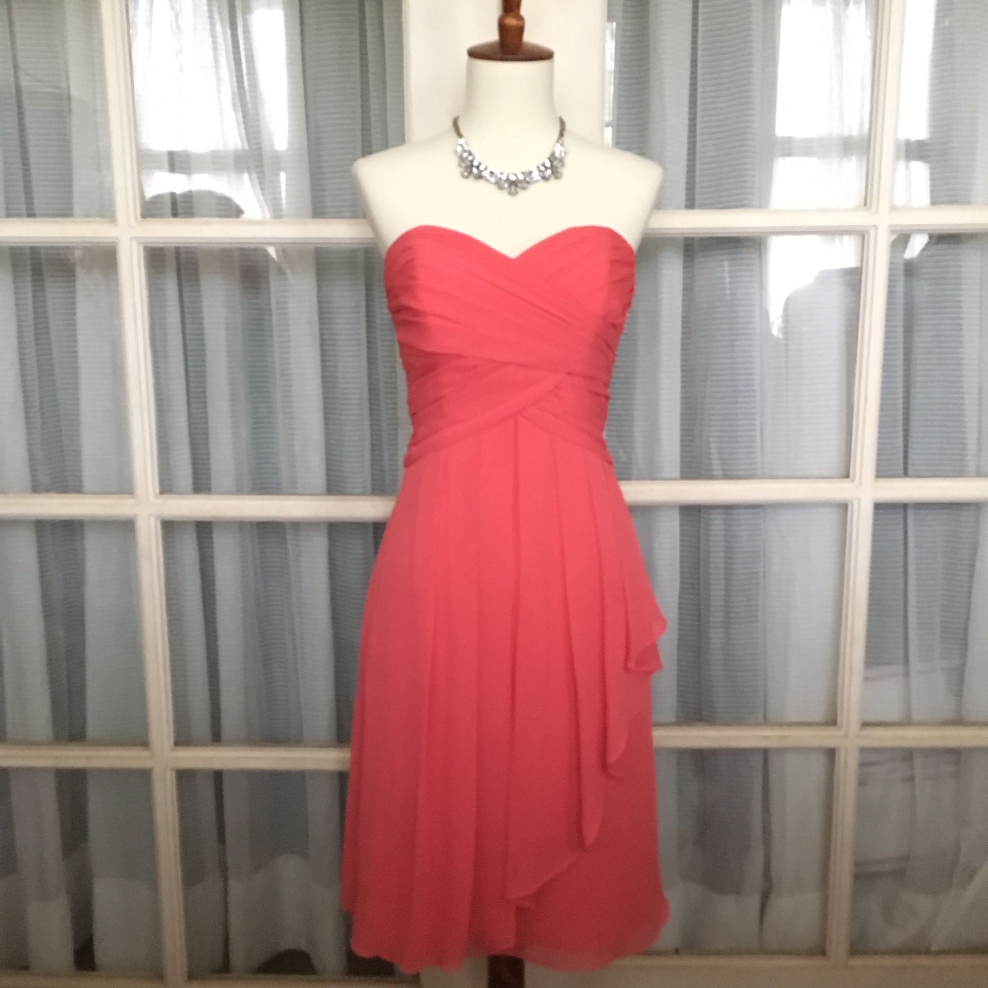 Coral Pink Sweetheart Dress