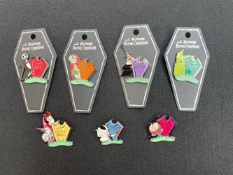 Nightmare Before Christmas Tombstone Complete Set of 7 Disney Collectable Pins (2002)