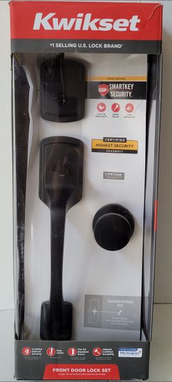 Kwikset Prague Matte Black Front Door Lock 