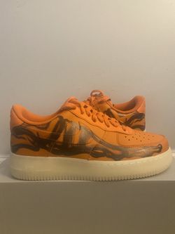 Nike Air Force One Skeleton Orange Size 8 Brand New No Lid
