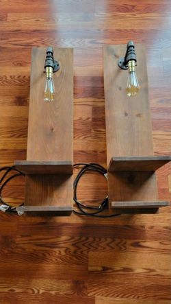 Beautiful custom built bedside light fixtures