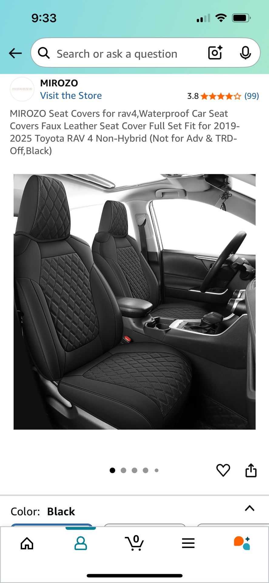 Brand New Leather Car Seat Covers Toyota Rav 4