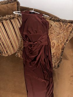Akira Burgundy Satin Sleeveless Maxi Dress
