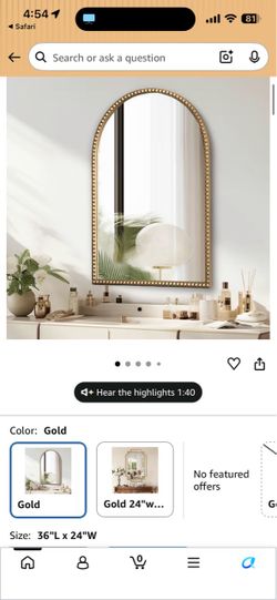 Gold mirror