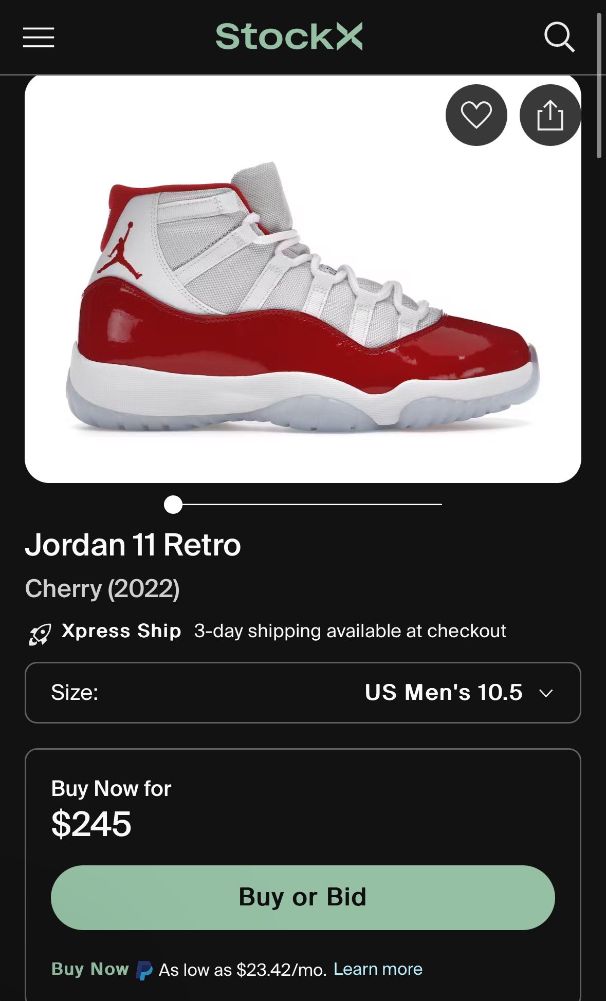 Jordan 11 Cherry