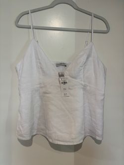 Abercrombie & Fitch White Cami Tank Top Large