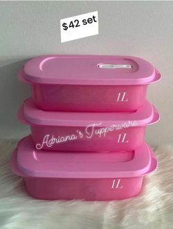 Tupperware Crystalwave 1L rectangular containers