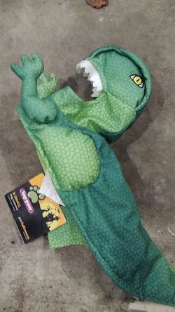 Extra small dog pet Halloween costume T-Rex new with tag