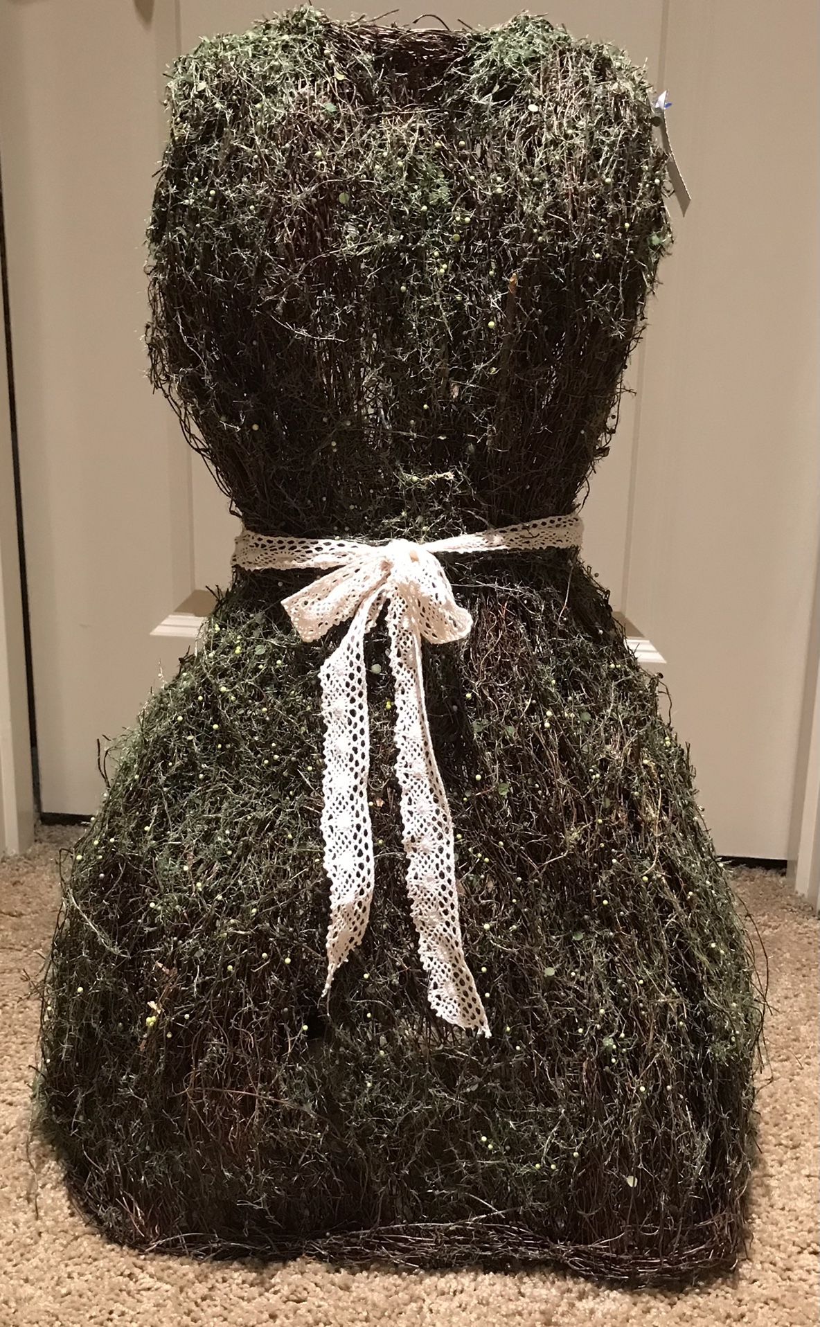 Twig And Faux Moss Mannequin