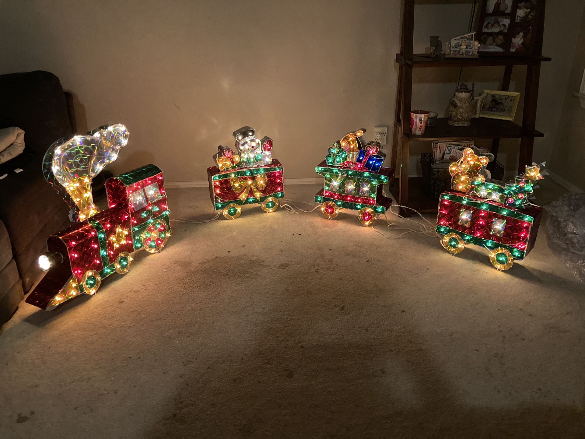 Outdoor Indoor Christmas Lighted Train