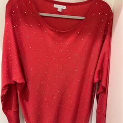 Sparkling Coral/Red Sweater (Med)