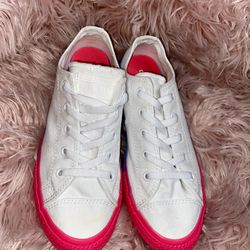 White Converse Sz 4Kids And Women Sz6