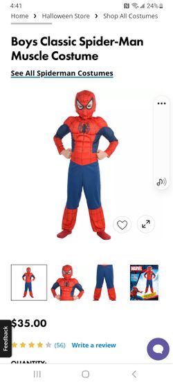 Youth Classic Spiderman Costume NO MASK