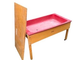 Vintage Wooden Sensory Table Sand & Water Play Activity Box with Lid