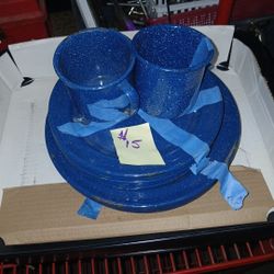 Vintage Metal Camping Dishes 