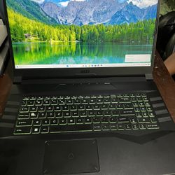 MSI Crosshair17 17.3" Gaming 512GB SSD Intel 8 Core i7-11800H 2.3GHz 16GB RAM RTX 3060 6GB Win 11 . 3 key letters worn out which is shown in picture. 