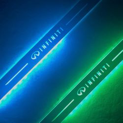 🌈 RGB Infiniti Door Sill Protectors – Like New