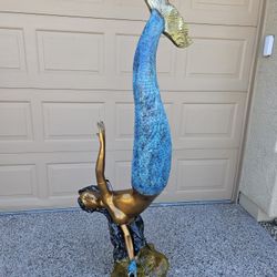 bronze mermaid fountain 