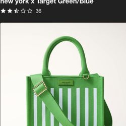 Kate spade For Target Green Striped Bag