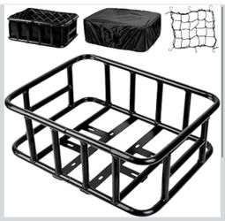 Bicycle basket for bike rack
