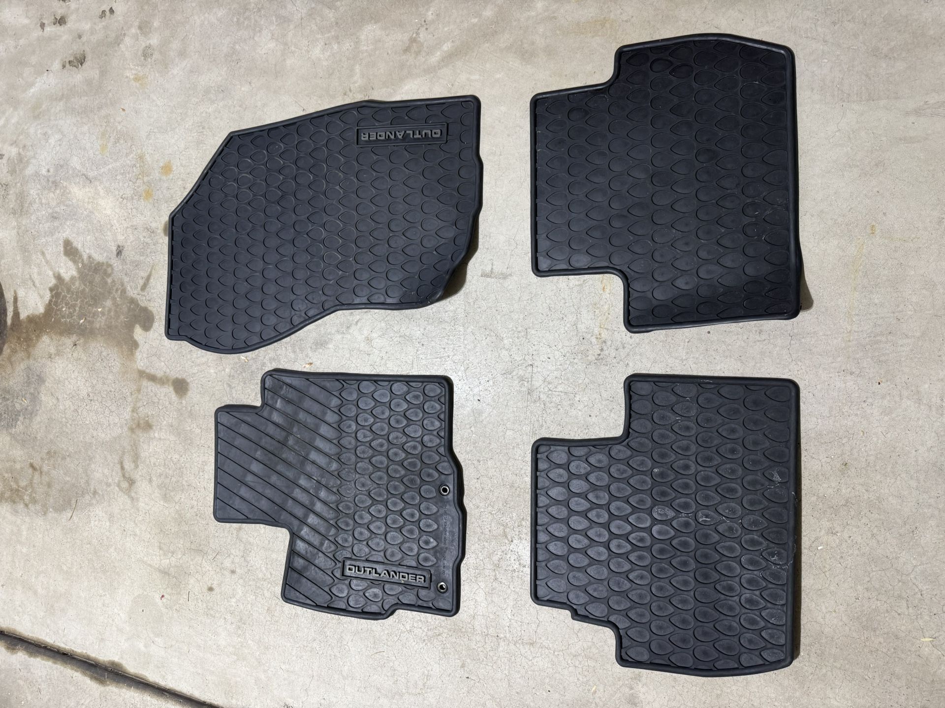 2007-2013 Mitsubishi Outlander All Weather Rubber Floor Mats OEM