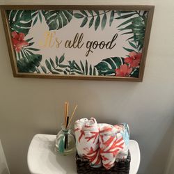It’s All Good - Palm Tree Tropical Paradise Themed Hanging Art