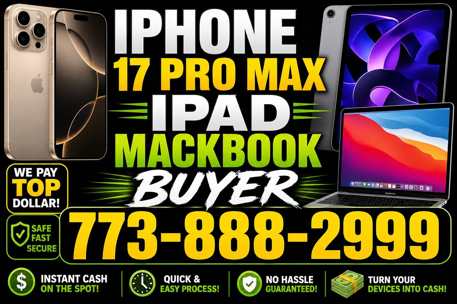 Iphone 17 pro max wanted ipad Mackbook