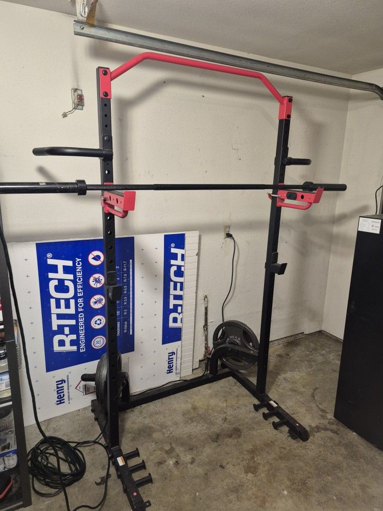 Squat Rack With Weights