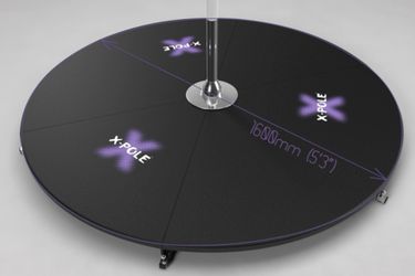 XPole X-STAGE Lite 45mm Chrome Spinning Static Dance Exercise X
