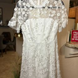 Shosanna White Fit and Flare Sora Dress Size 2 NEW MSRP
