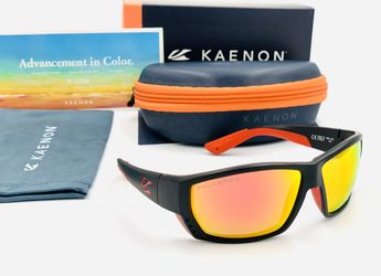 Authentic Kaenon Sunglasses Sports Wrap Polarized SR91 Lens - Clearest Lenses KC Chiefs Colors - SHIPS TODAY! 